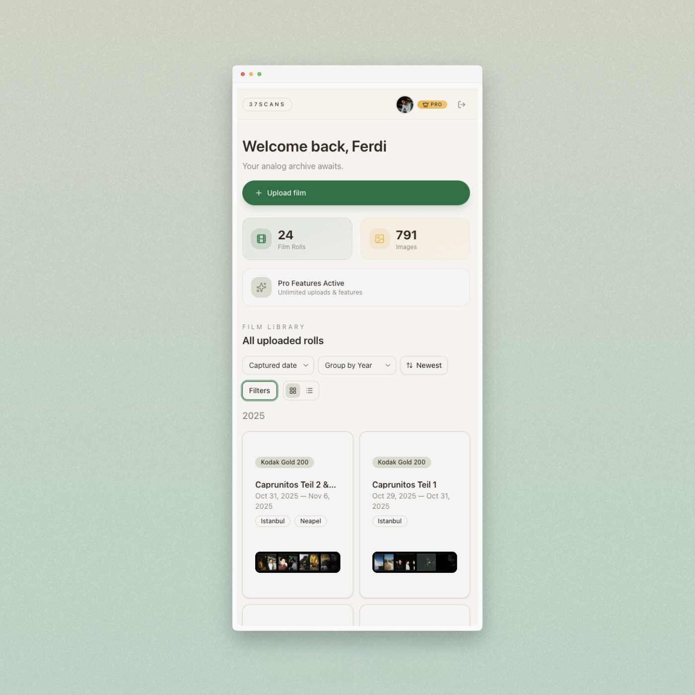 37scans App Mobile Interface