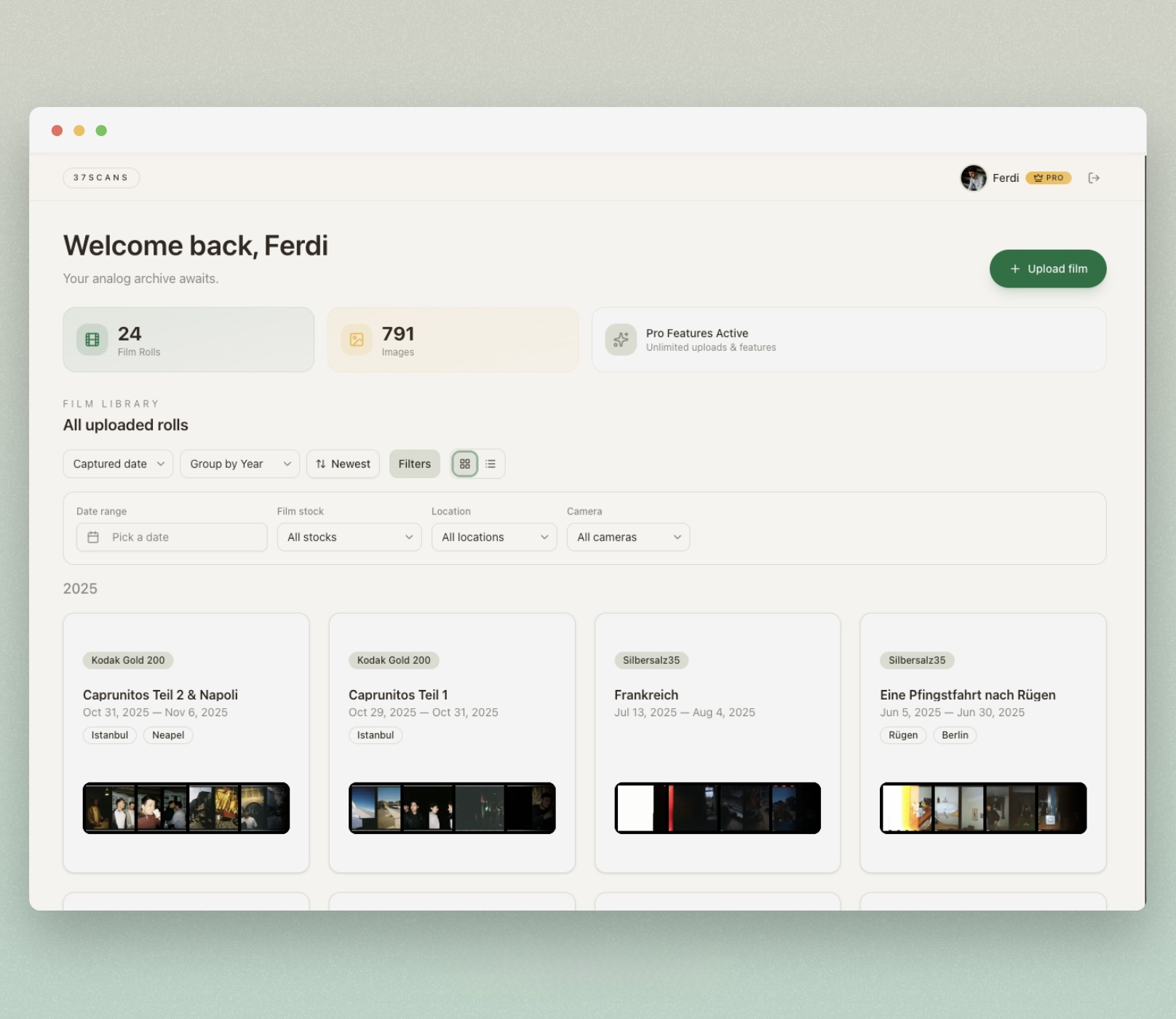 37scans App Desktop Interface